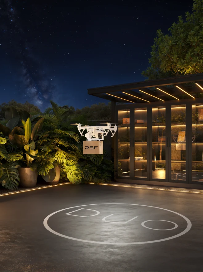 Droneport do Duo Stay Residence para delivery via drone